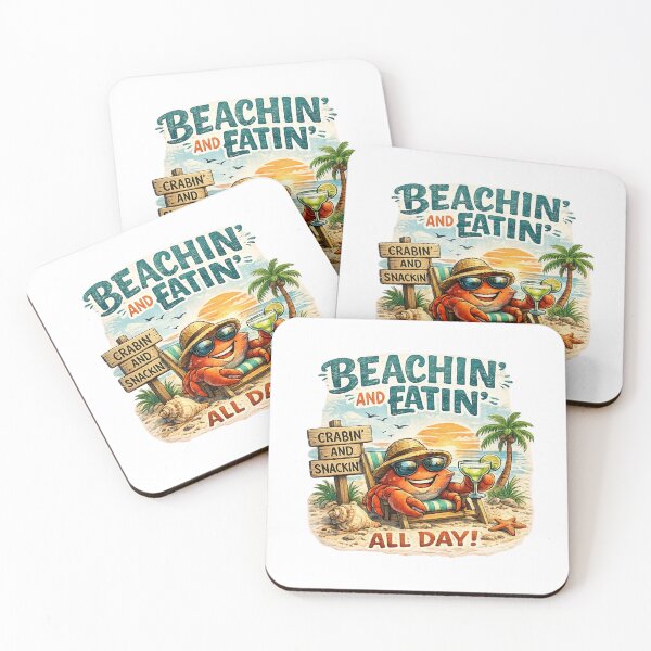 Item preview, Beachin Eatin Crabin Snackin Beach Shirt designed and sold by vampbabe54.