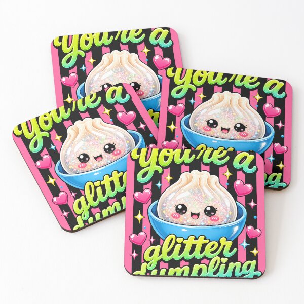 Item preview, You're a Glitter Dumpling Funny Food Pun Kawaii Dumpling designed and sold by DianneShelton.