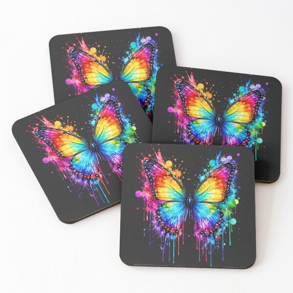 Item preview, Rainbow Watercolor Butterfly Design designed and sold by ColorSplash123.
