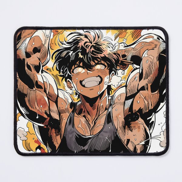 Item preview, Anime Warrior Flexing Victory Gym Art designed and sold by Mrokar.