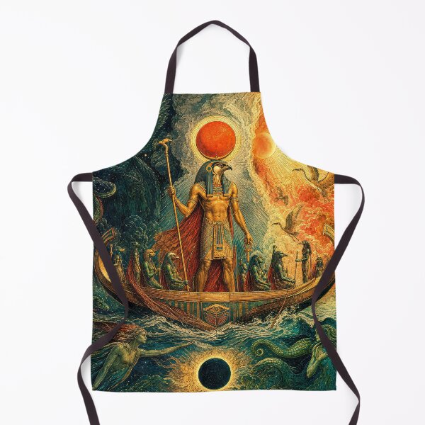 Item preview, RA at the Threshold of Day and Night | Egyptian Mythology Visionary Art | Stoneflower-Art designed and sold by Stoneflower-Art.