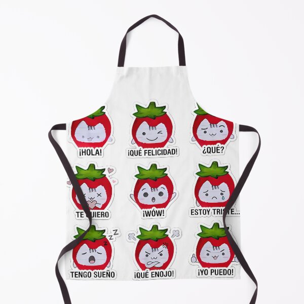 Item preview, Cute Strawberry Boy Expressions Spanish Sticker Pack - Chibi Fruit Set designed and sold by Evangeline2016.