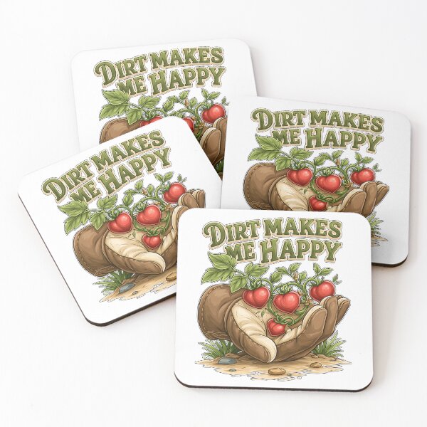Item preview, Dirt Makes Me Happy Funny Gardening Tomato Plant designed and sold by Marcikart.