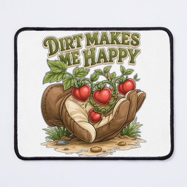 Item preview, Dirt Makes Me Happy Funny Gardening Tomato Plant designed and sold by Marcikart.