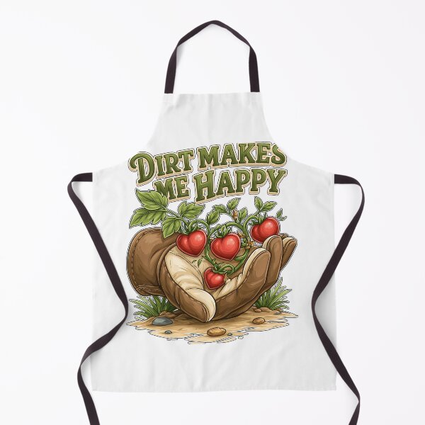 Item preview, Dirt Makes Me Happy Funny Gardening Tomato Plant designed and sold by Marcikart.