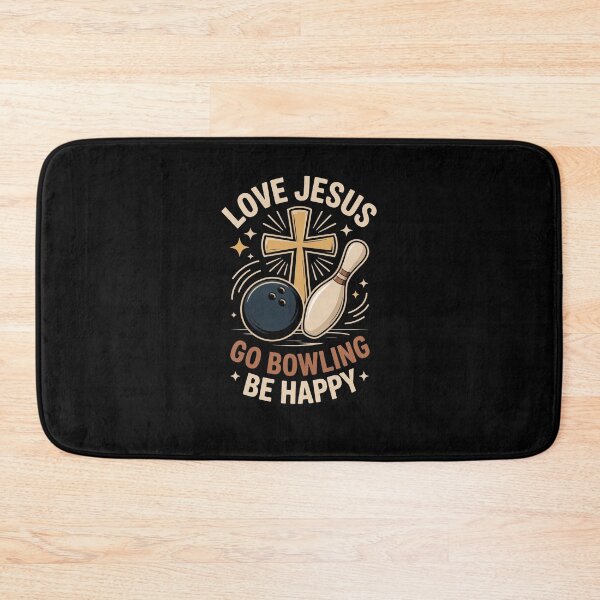 Item preview, Love Jesus Go Bowling Be Happy Christian Bowler designed and sold by SuperAndSocial.