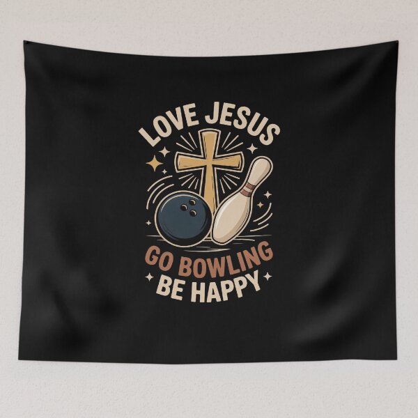 Item preview, Love Jesus Go Bowling Be Happy Christian Bowler designed and sold by SuperAndSocial.