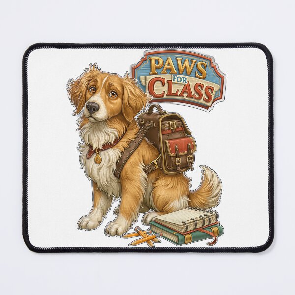Item preview, Paws For Class Funny Back To School Dog Backpack designed and sold by Marcikart.