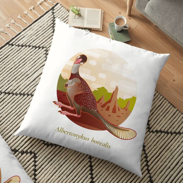 The Circles of Life: Albertonykus borealis Floor Pillow