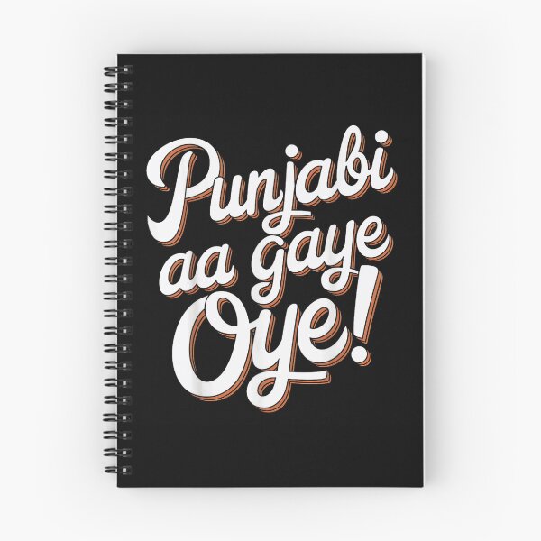 Item preview, Punjabi aa gaye Oye Bold Typography Desi Cultural Pride Music Vibe designed and sold by ObukiLantara.