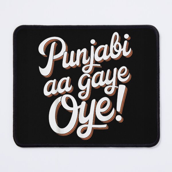 Item preview, Punjabi aa gaye Oye Bold Typography Desi Cultural Pride Music Vibe designed and sold by ObukiLantara.