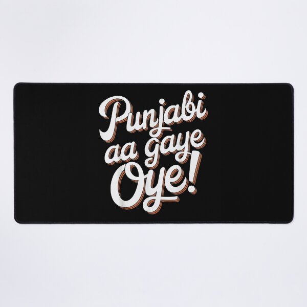 Item preview, Punjabi aa gaye Oye Bold Typography Desi Cultural Pride Music Vibe designed and sold by ObukiLantara.