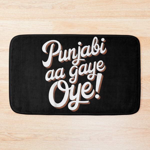 Item preview, Punjabi aa gaye Oye Bold Typography Desi Cultural Pride Music Vibe designed and sold by ObukiLantara.
