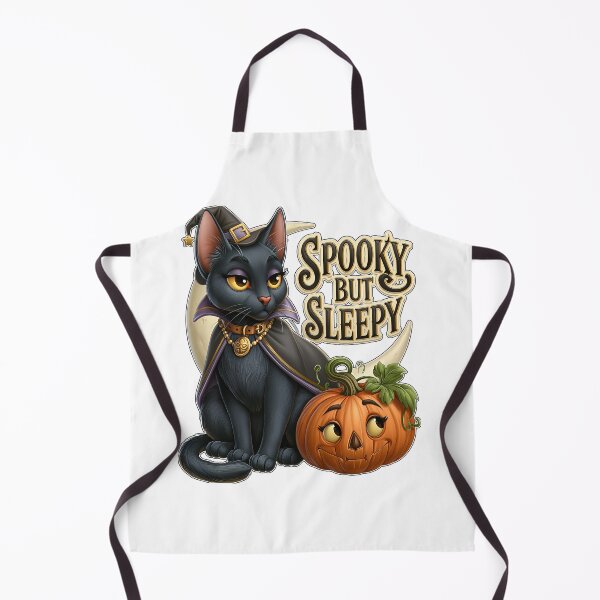 Item preview, Spooky But Sleepy Cute Halloween Black Cat Pumpkin designed and sold by Marcikart.