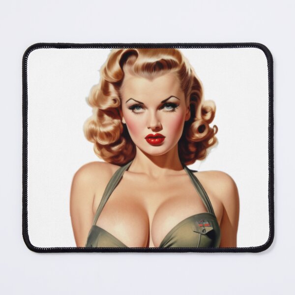 Item preview, Vintage Military Pin Up Girl Art Print | Retro 1940s Bombshell Glamour Illustration designed and sold by MissSaylor.