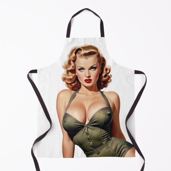 Item preview, Vintage Military Pin Up Girl Art Print | Retro 1940s Bombshell Glamour Illustration designed and sold by MissSaylor.