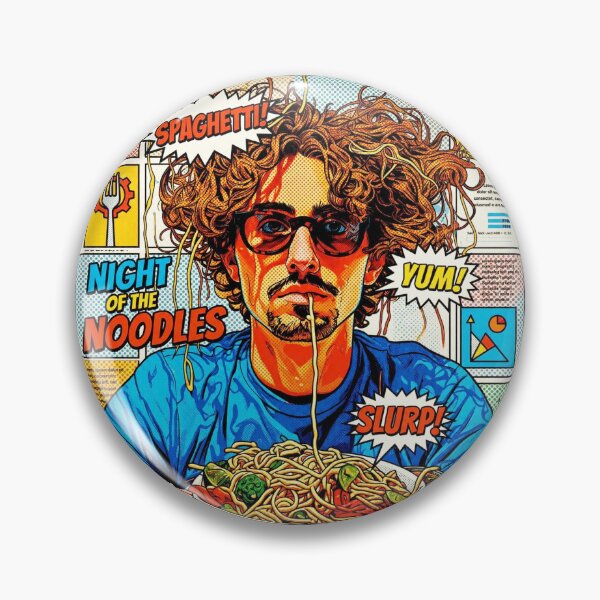 Item preview, Pop art graphic pasta noodles food Slurp Yum designed and sold by G-M-Designs.