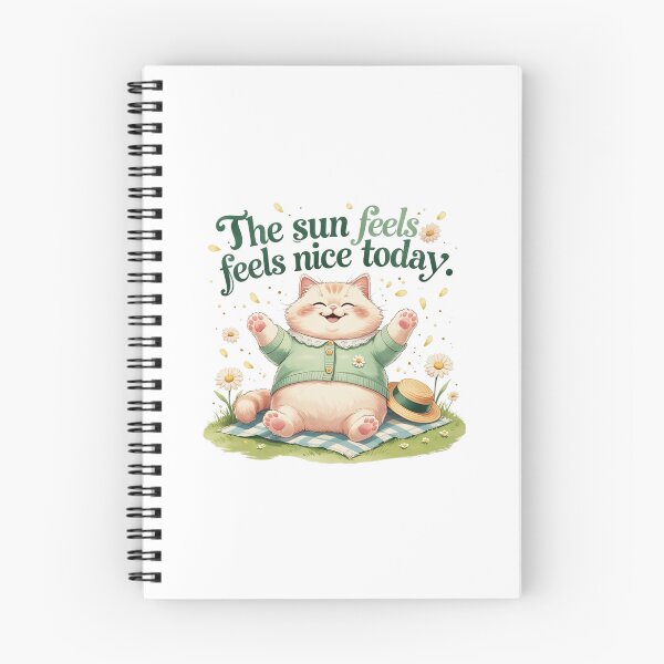 Item preview, The Sun Feels Nice Cute Cat Spring Picnic Cottagecore designed and sold by AQUILAKREO.