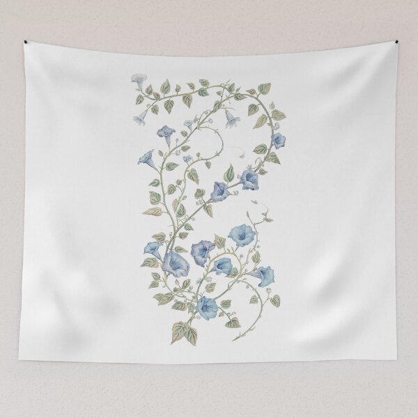 Item preview, Blue morning glory flower  designed and sold by uunaa.