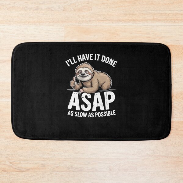 Item preview, Funny Sloth ASAP As Slow As Possible Procrastination designed and sold by SuperAndSocial.