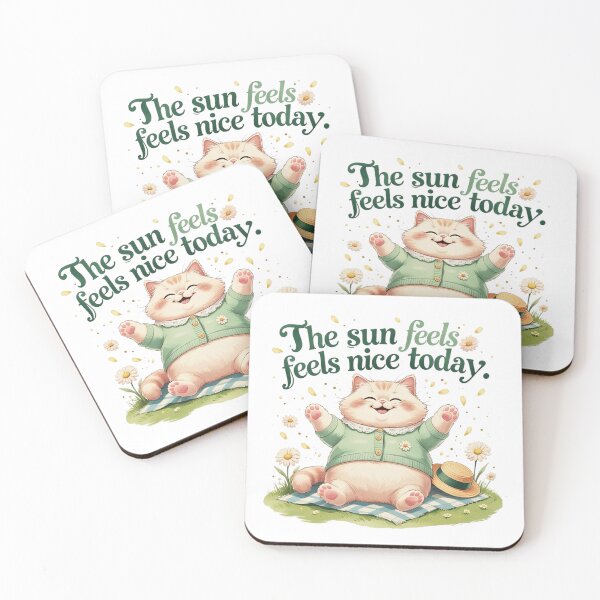 Item preview, The Sun Feels Nice Cute Cat Spring Picnic Cottagecore designed and sold by AQUILAKREO.