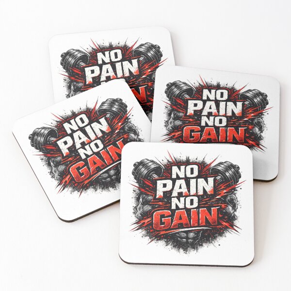 Item preview, No Pain No Gain Fitness Typography designed and sold by Jagruti_Artzone.