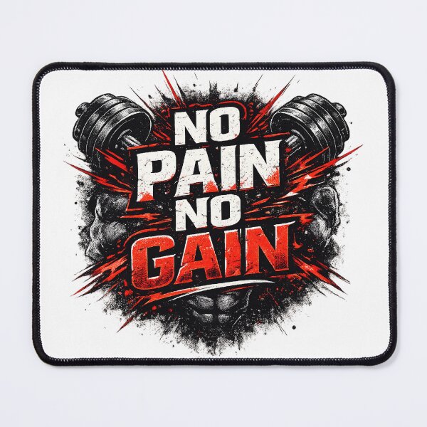 Item preview, No Pain No Gain Fitness Typography designed and sold by Jagruti_Artzone.