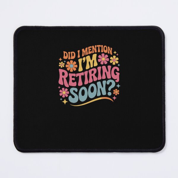 Item preview, Retiring Soon Groovy Retro Flower Power Text designed and sold by SuperAndSocial.
