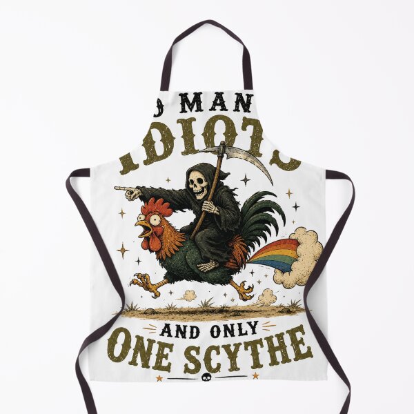 Item preview, So Many Idiots And Only One Scythe Funny Grim Reaper designed and sold by Region.