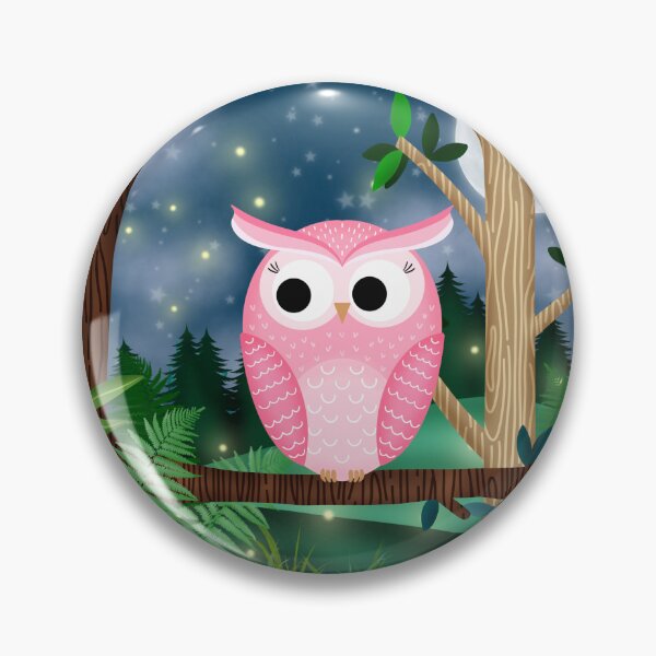 Item preview, Pink Owl in a Tree designed and sold by NotPrettyinPink.