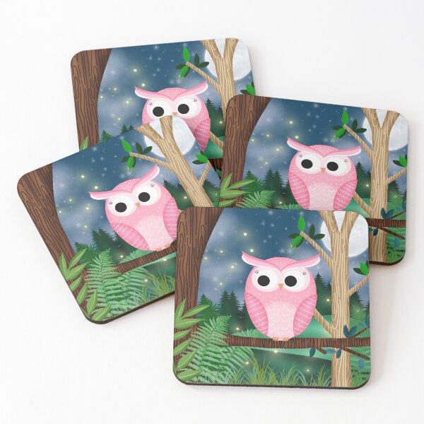 Item preview, Pink Owl in a Tree designed and sold by NotPrettyinPink.