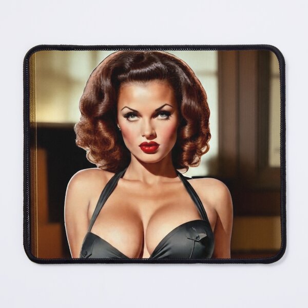 Item preview, Brunette Bombshell Vintage Pin Up | Retro Glamour Rockabilly Fashion Art designed and sold by MissSaylor.