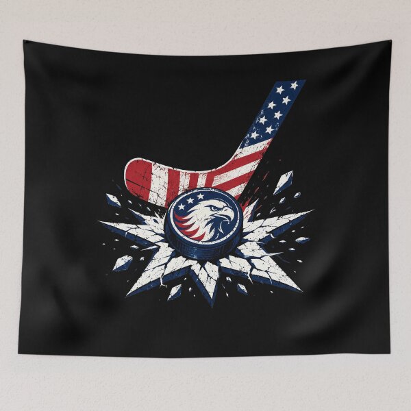 Item preview, 4th of July Ice Hockey Stick Puck US Flag Men Boys Kids designed and sold by clothesy7.