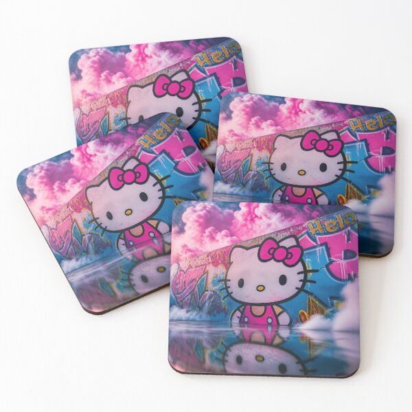 Item preview, Hello Kitty Graffiti Street Art Pink Clouds Reflection designed and sold by AgnesB77.