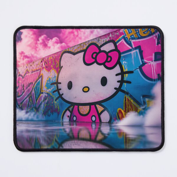 Item preview, Hello Kitty Graffiti Street Art Pink Clouds Reflection designed and sold by AgnesB77.