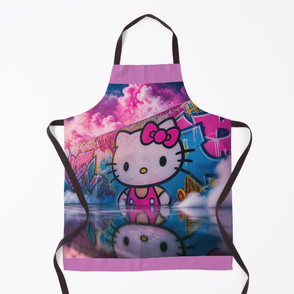 Item preview, Hello Kitty Graffiti Street Art Pink Clouds Reflection designed and sold by AgnesB77.