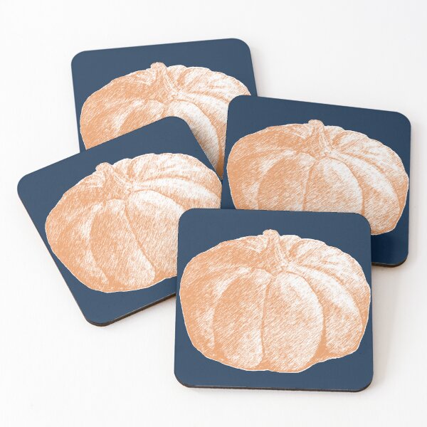 Item preview, Orange Wood Block Pumpkins Print designed and sold by FaireWaveArt.