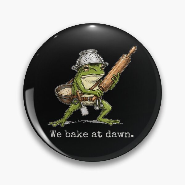 Item preview, We Bake At Dawn Funny Frog Warrior Baker with Kitchen Tools designed and sold by RuperDelois.