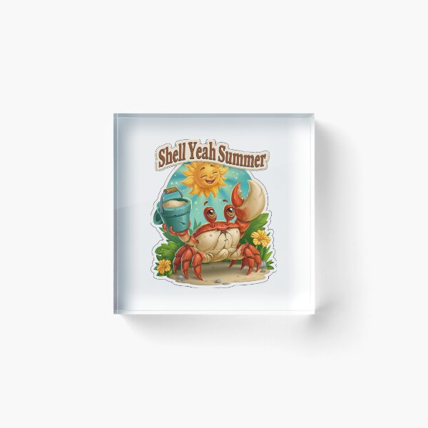 Item preview, Shell Yeah Summer Funny Beach Crab Vacation designed and sold by Marcikart.