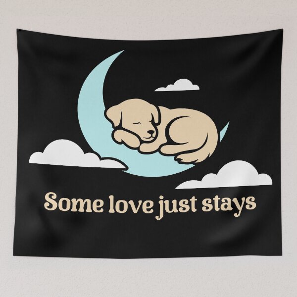 Item preview, Some Love Just Stays – Emotional Dog Owner Illustration designed and sold by ZUMERI.