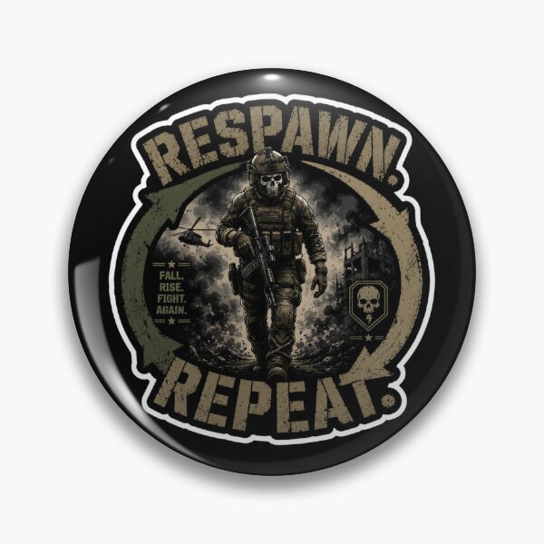 Item preview, Tactical Skeleton Soldier Respawn Repeat Gamer Artwork designed and sold by extrisiceye.
