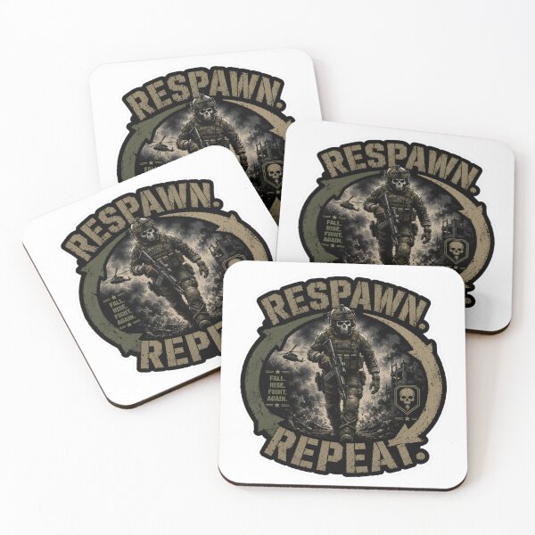 Item preview, Tactical Skeleton Soldier Respawn Repeat Gamer Artwork designed and sold by extrisiceye.