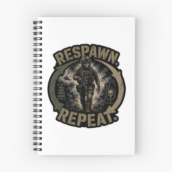 Item preview, Tactical Skeleton Soldier Respawn Repeat Gamer Artwork designed and sold by extrisiceye.