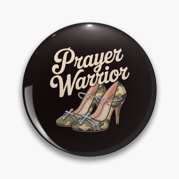 Item preview, Camo Heels Prayer Warrior – Stylish Christian Mom Outfit for Church Service designed and sold by Redgiant87x.