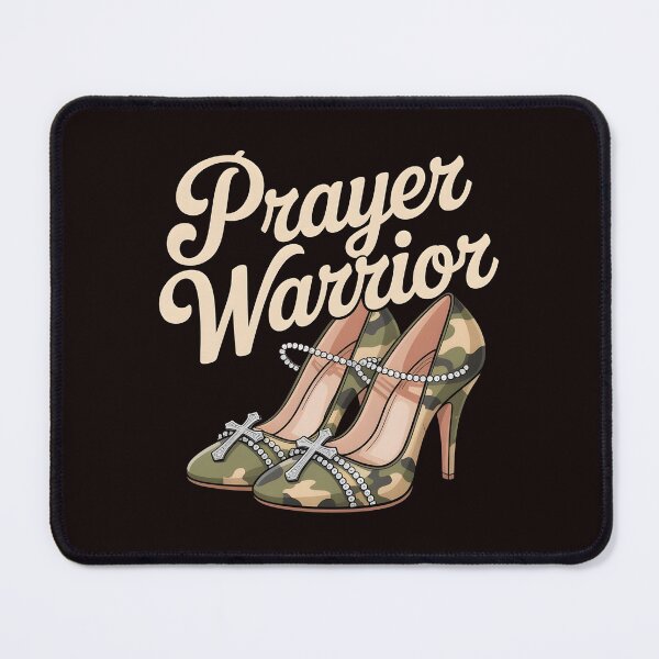 Item preview, Camo Heels Prayer Warrior – Stylish Christian Mom Outfit for Church Service designed and sold by Redgiant87x.