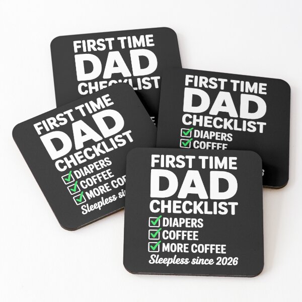 Item preview, First Time Dad Checklist Sleepless Since 2026 New Dad Gift designed and sold by Say It With Ink.