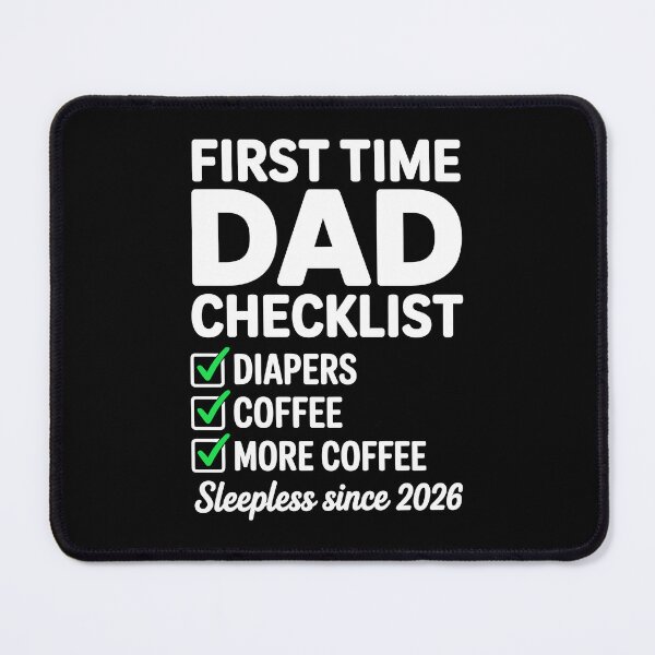 Item preview, First Time Dad Checklist Sleepless Since 2026 New Dad Gift designed and sold by Say It With Ink.