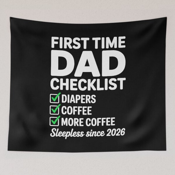 Item preview, First Time Dad Checklist Sleepless Since 2026 New Dad Gift designed and sold by Say It With Ink.