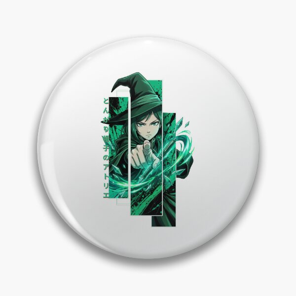 Item preview, Copy of Emerald Ink Sorceress - Geometric Anime Magic designed and sold by lamiarte.