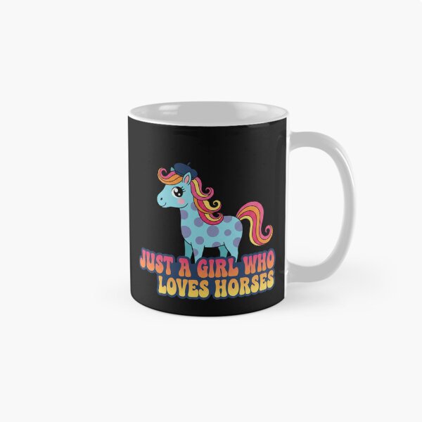 Item preview, Just a Girl Who Loves Horses Retro Cute Kawaii Pony designed and sold by InkRebelprint.